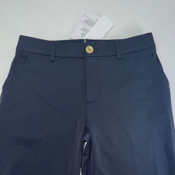 🔥 Lilly Pulitzer travel trouser upf 50+ Black Chinos Sz 2 New - Picture 5 of 13